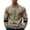 Khaki, variant on Zylanna Men's Long Sleeve Polo Shirts, Color Block Turndown Collar Spring Fall Slim Fit Casual Pullover Tops for Man Army Green