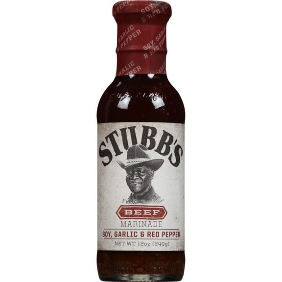 Stubb's Gluten Free Soy, Garlic & Red Pepper Beef Marinade, 12 oz Bottle