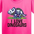 thumbnail image 4 of Inktastic Girl Dinosaur I Love Dinosaurs Youth T-Shirt, 4 of 5