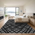 thumbnail image 3 of ODIKA 5'x7' Machine Washable Non-Slip Area Rug, Geometric Gray High Traffic Rug, Gray, 1103094, 3 of 7