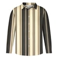 thumbnail image 5 of S-6X Big & Tall Shirts for Men Long Sleeve Plus Size Button-Down Collar T-Shirts Mens Trendy Stripe Printed Slim-Fit Beach Work Tshirts Tops, 5 of 5