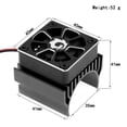 thumbnail image 3 of Riwcyla Remote Control Motor Cooling Fan Remote Control Car 540 550 Motor Radiator Replacement for ,4 G63 1/10 Remote Control Crawler Car (Black), 3 of 6