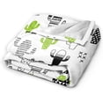 thumbnail image 5 of Cactus Throw Blanket, Cute Super Soft Warm Bed Bedding Blankets for Couch Bedroom Sofa Office, All Season Cozy Flannel Plush Blanket Gifts for Kids Teens Adults, 60"X50", 5 of 6