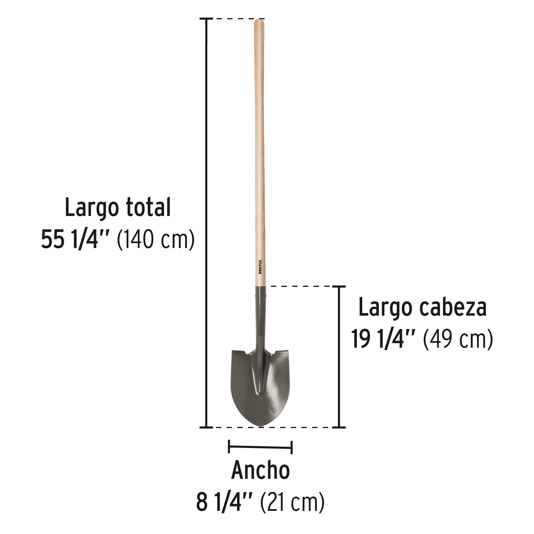 Pretul Truper Long Handle Round Point Shovel 55 1/4 Inches