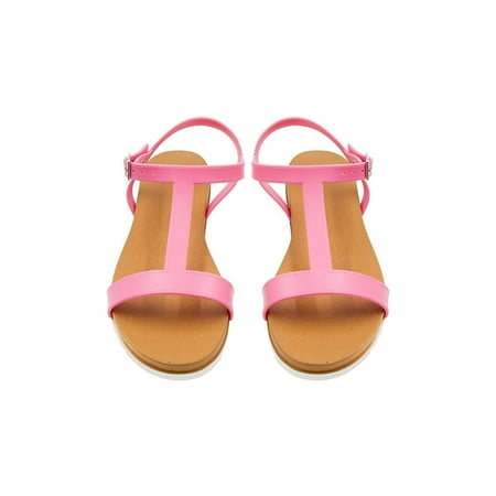 - Sara Z Ladies PCU Sandal with Side Buckle 11 Mid Pink