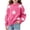 Hot Pink, variant on Girls Long Sleeve Sweaters, Star Print Cute Lightweight Sweater, Kids Trendy Fall Winter Pullover Tops 6-12Y