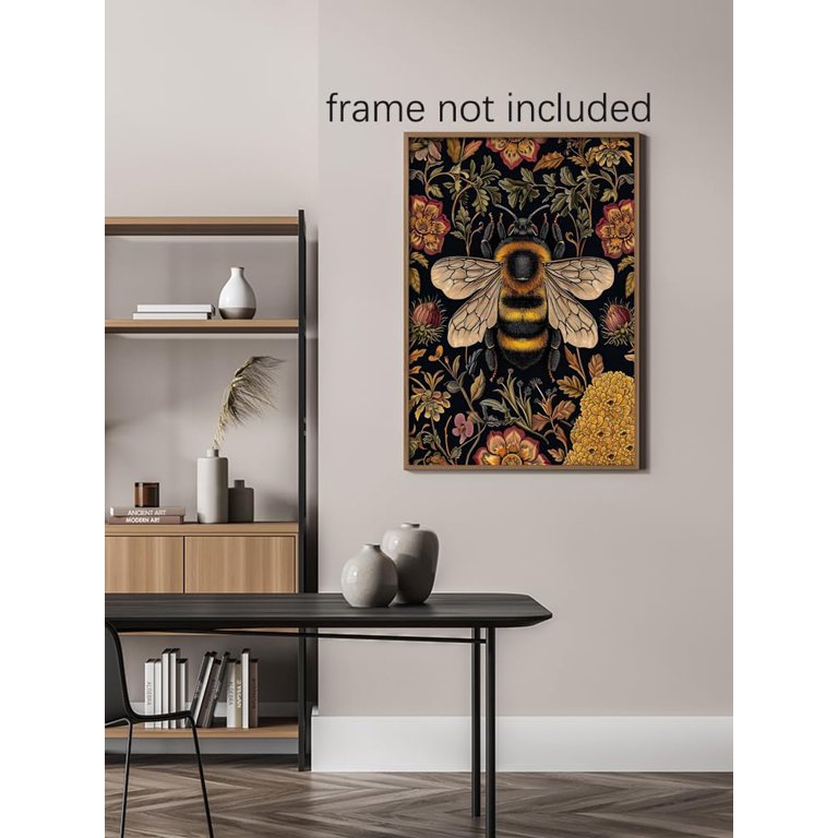 Ensemble De 3 Toiles Animalières William Morris - Décor Mural Gothique Encadré