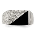thumbnail image 5 of Sterling Silver Rhodium-plated Men's Onyx Ring, 5 of 6