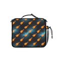 thumbnail image 3 of Basketball and Meteor Teal Pattern Bento School Insulated Lunch Bag Box with Shoulder Strap and Bottle Holder, 11" X 9.5" X 3.5", 3 of 5