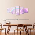 thumbnail image 3 of Elephant Stock Rainbow On Clouds Wall Art - Horizontal Multi Panel Canvas - Living Room Wall Decor - Nature Multi Panel - Pink And Purple Decor - 80" x 36", 3 of 8