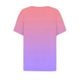 thumbnail image 5 of Tittly Valentines Shirts for Women T Shirts for Women Women's Fashion Casual Gradient Button Short Sleeve Top T Shirt Womens Tops New Years Eve Outfits Women Womens Summer Tops Khaki S, 5 of 5