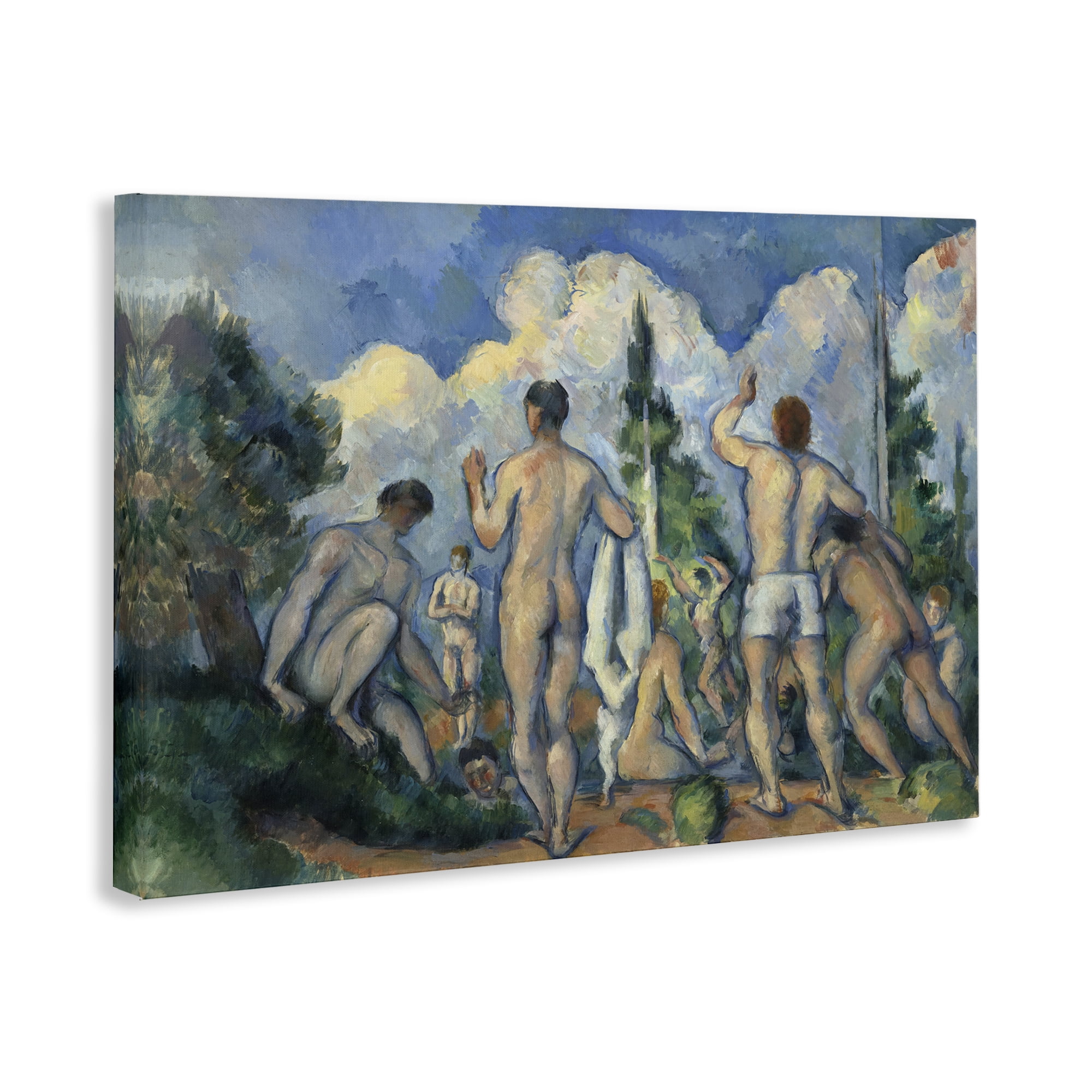 Stupell Industries Classic Cezanne Bathers People Painting Wrapped Canvas Art Print Wall Art, 30 x 20