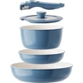 thumbnail image 2 of 6pcsCeramic Cookware Set, Removable Handle Pots And Pans Non Stick, Rv Cookware Set, Non  Pots And Pans Set No  & PTFE & PFOA, Detachable Pots And Pans, Dishwasher & Oven Safe (Blue), 2 of 6