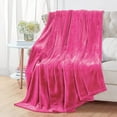thumbnail image 5 of Walensee Ultra Soft Microplush Fleece Throw Blanket, 50" x 60", Hot Pink, Machine Washable, 5 of 10