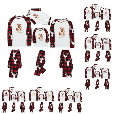 

Christmas Pajamas Matching Sets for Family Funny 2022 Xmas Pjs Soft Comfy Nightwear Cute Holiday Sleepwear Jammies