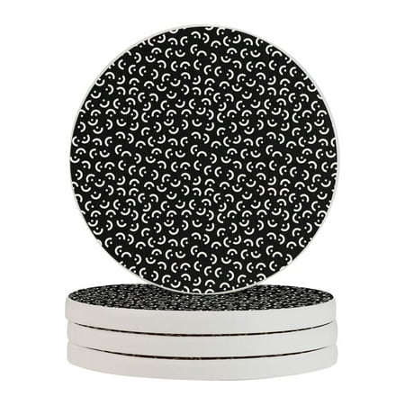 

Circular Drink Coasters Set Geo Shapes Background Beautiful Home Decor Diatomite Heat-Resistant Diatomite Protect Table Countertop