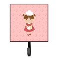 thumbnail image 1 of Baker Brunette on Pink Leash or Key Holder, 1 of 1