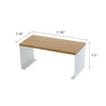 thumbnail image 7 of Yamazaki Home Stackable Countertop Shelf - Two Sizes, White, Steel + Wood, Small,  Stack up to two, Supports 8.8 pounds, Stackable, Minimal Assembly, 7 of 7