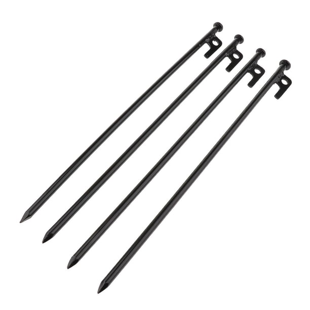 4 piezas de estacas para toldo de tienda de campaña que no se , clavos resistentes de acero forjado 40cm Cola clavijas de tienda de acero