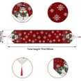 thumbnail image 2 of 2 EmbalarCamino de mesa navideño con copo de nieve y muñeco de nieve, camino de mesa para Navidad, vacaciones, cocina, decoración de mesa de comedor, 13 x 72 pulgadas, 2 of 5