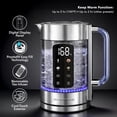 thumbnail image 6 of OVENTE Digital Glass Electric Tea Kettle 1.7L with Color-Changing LED Lights Temperature Control, Double-Wall Cool Touch, 4 Presets, Keep Warm, Tea Infuser & Boil-Dry Protection, Silver KGD913S, 6 of 10