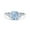 Aquamarine, variant on Emerald Cut Art Deco Wedding Engagement Ring Baguette Simulated Aquamarine CZ 925 Sterling Silver Size 7