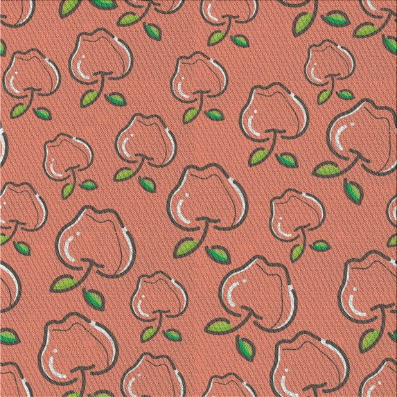 Ahgly Company Indoor Square Patterned Tangerine Pink Novelty Area Rugs, 8' Square