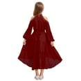 thumbnail image 2 of LiiYii Robe de Demoiselle d'Honneur Épaules Dénudées Manches Longues Haute Basse en Chiffon Robe de Fête Formelle Bordeaux 6, 2 of 7