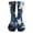Blue, variant on Patriotic Swirl Star Compression Socks with Red White Blue Design and Calf Support, Awesome For Fourth Of July Parades Memorial Day Gatherings Wine
