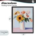 thumbnail image 4 of Stupell Industries Cottage Sleek Vase Bouquet Black Floating Frame Canvas Art, 17 x 21, by The Prints Vibe, 4 of 8