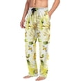 thumbnail image 5 of Yellow Wildflowers Ghost Pajama Pants, Men's Lounge Pants Light with Drawstring and Pockets, Christmas New Year Birthday Father's Day Gifts, 5 of 7