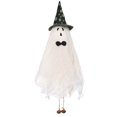 thumbnail image 1 of 3 paquetes de fantasmas colgantes espeluznantes para Halloween con sombrero de bruja, lindo fantasma espeluznante, decoraciones colgantes de fantasma para Halloween, 1 of 5