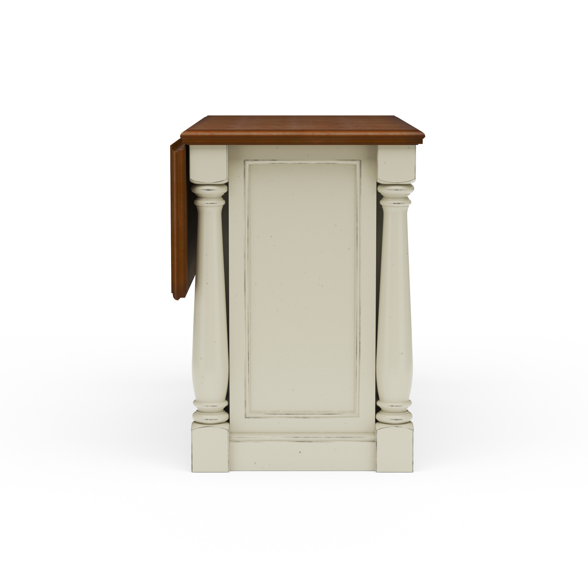 Homestyles Monarch Wood Kitchen Island in Off White - image 2 of 7