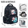 thumbnail image 7 of Aplkyhs Backpack for Girls Boys Age 6-18 Adorable School Bag Lightweight Water Resistant Multi-pocket Bookbag for Travel & Daily Use Cute Axolotl Space Planet, 7 of 7