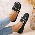 thumbnail image 4 of Wowcloth Woman's Casual Slip-On Flats, Bow Detail with Two-Tone Round Toe, Fashionable and Comfortable Flat Shoes for Daily Wear and Leisure, 4 of 9