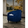 thumbnail image 6 of Accent Chair Armchair for Living Room Barrel Club Chair with Soft Padded Seat & Sturdy Legs for Bedroom Waiting Room Reception Chairs(Navy Blue), 6 of 7