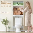 thumbnail image 4 of HOMCOM Over the Toilet Storage Cabinet Freestanding with Cabinet, White, 4 of 10