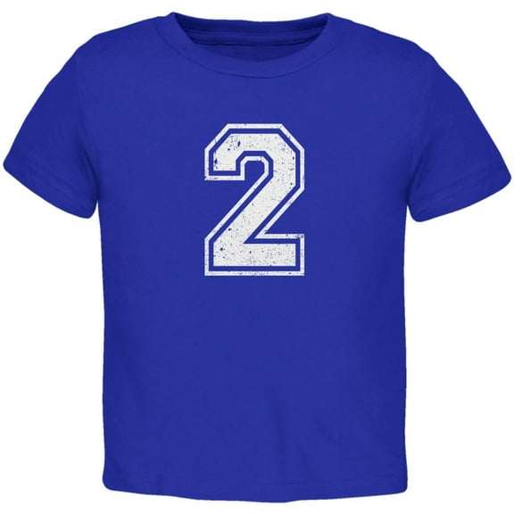 Birthday Kid Jersey 2 2nd Second Royal Toddler T-Shirt - 4T