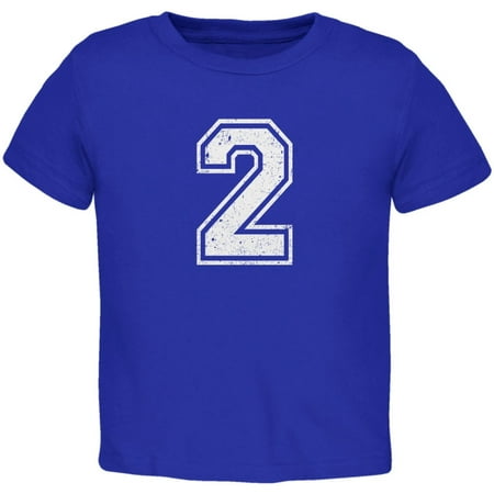

Birthday Kid Jersey 2 2nd Second Royal Toddler T-Shirt - 2T