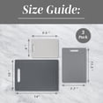 thumbnail image 5 of COOK WITH COLOR Cutting Boards for Kitchen, 3-Piece Non-Slip Chopping Board Set, Gray, 5 of 8