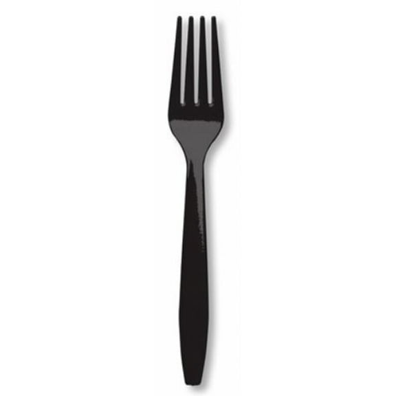 Premium 24 Count Plastic Forks - Black Velvet