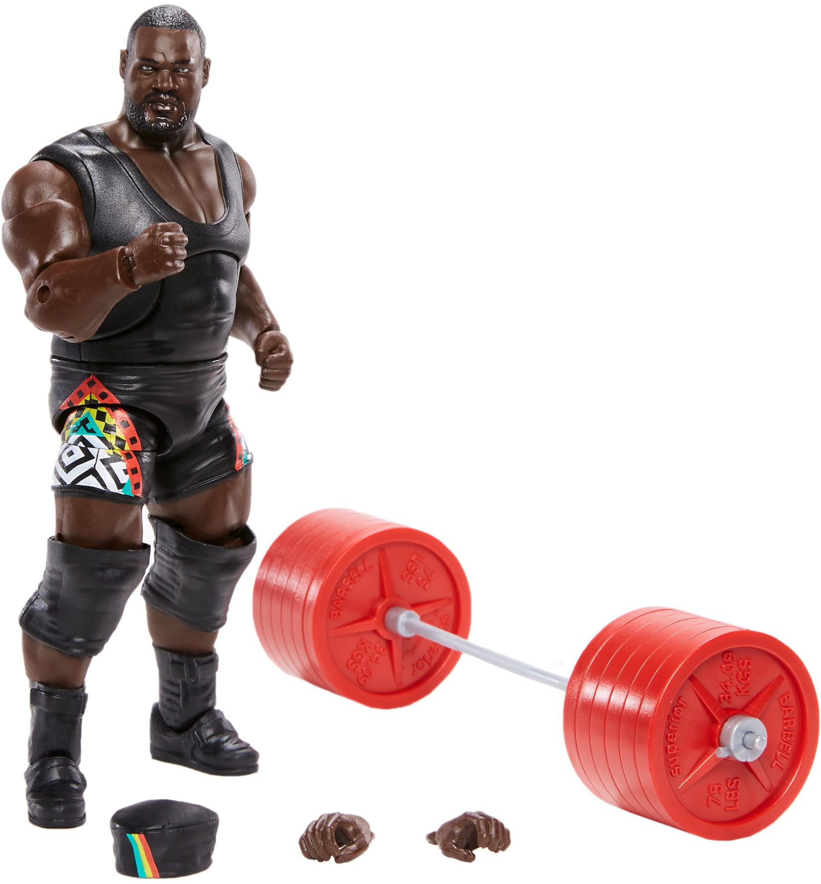 Accessories for WWE Wrestling Figures Mattel Red Barbell Weights 