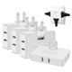 thumbnail image 1 of Adaptador Extensor De Toma De Corriente De Pared Plana De 3 Vías, Paquete De 4, Adaptador De Ca De Enchufe Plano Giratorio De 180 Grados, Extensor De Salida Giratorio Plegable De 2 Clavijas, Divisor D, 1 of 5