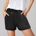 thumbnail image 2 of Riforla Casual Shorts Women's Summer High Waisted Lace up Baggy Wide Leg Pants Shorts for Women Black XXL, 2 of 4