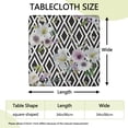 thumbnail image 2 of Pioneer Flower Floral Print Pattern Square Fitted Tablecloth with Elastic Edge,Square Table Cover,Washable Elastic Table Cover for Home Kitchen Party Decor 34"x34", 2 of 6