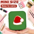 thumbnail image 4 of Preppy Patch Makeup Cosmetic Bag, Small Nylon Coin Purse Pouch, Portable Waterproof Travel Toiletry Organizer, Christmas Theme Bag for Women Girls Xmas Gifts, 4 of 8
