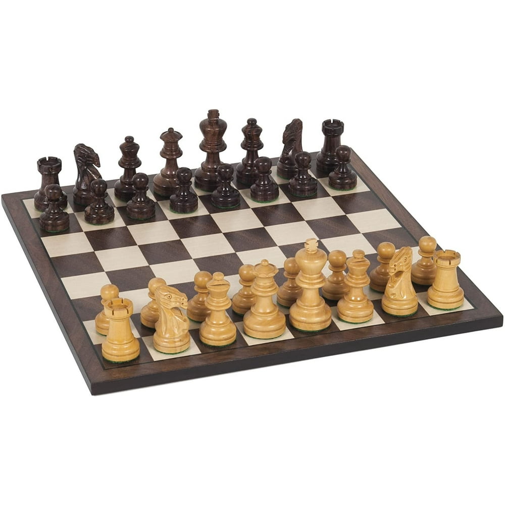 WE Games Staunton Chess Set Weighted Rosewood Pieces & Wooden Board
