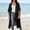 Black#16, variant on Chiffon Cardigan for Women Open Front Half Sleeve Sheer Casual Cover Ups Batwing Loose Summer Beach Cardigan Blue,S