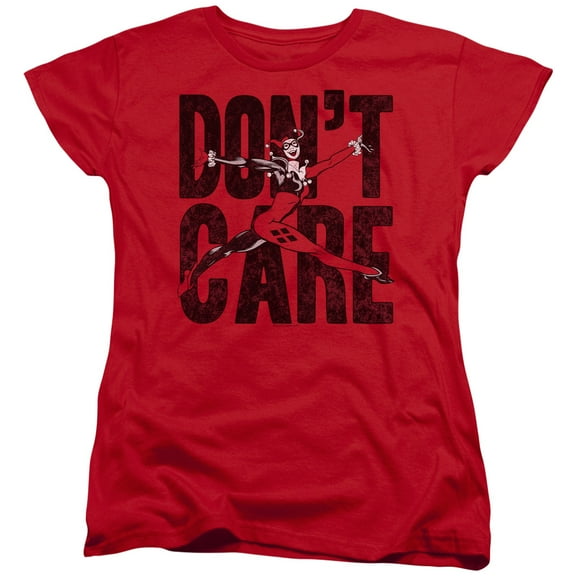 JLA Justice League Don’T Care S/S Women's T-Shirt Red