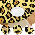 thumbnail image 4 of Yellow and Black Leopard Pattern Round Fitted Tablecloth with Elastic Edge,Dining Table Cover Waterproof,Outdoor Round Tablecloth for Camping,Dining,Indoor and Outdoor, 4 of 7